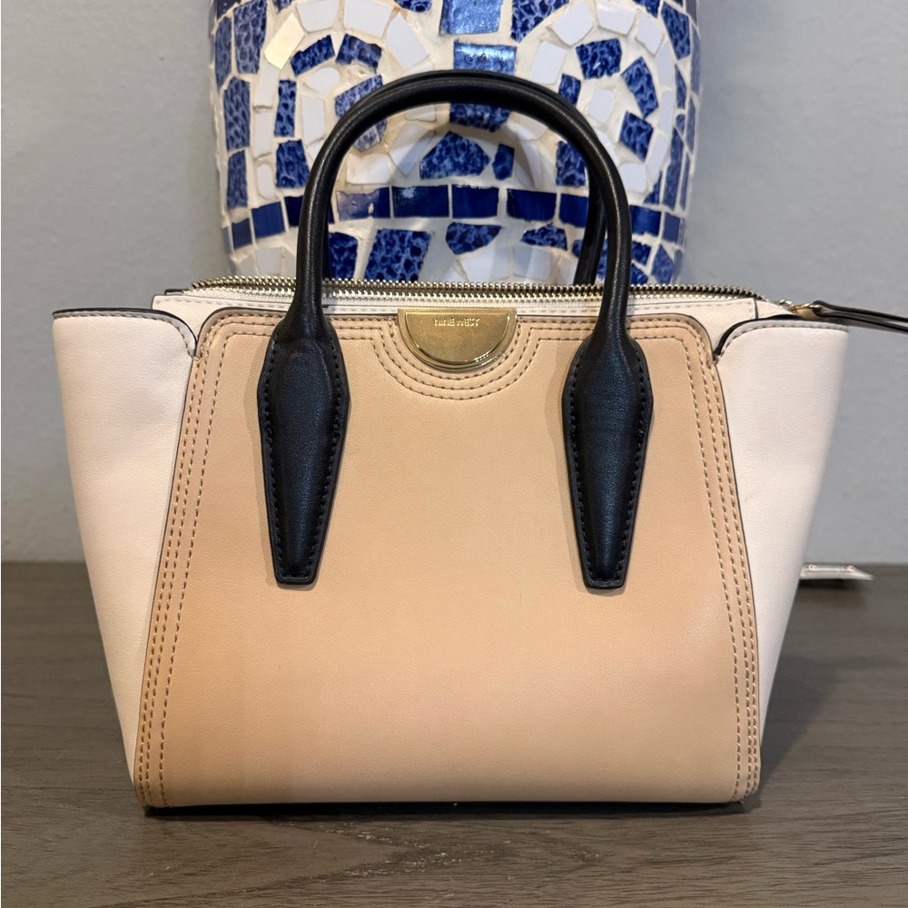 Nine West Two-Tone Mini Bag in Cream and Black